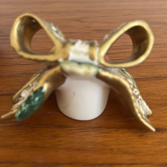 Fitz & Floyd Snowy Woods Bunny Rabbit Covered Jar Canister Trinket Dish - Picture 6 of 7